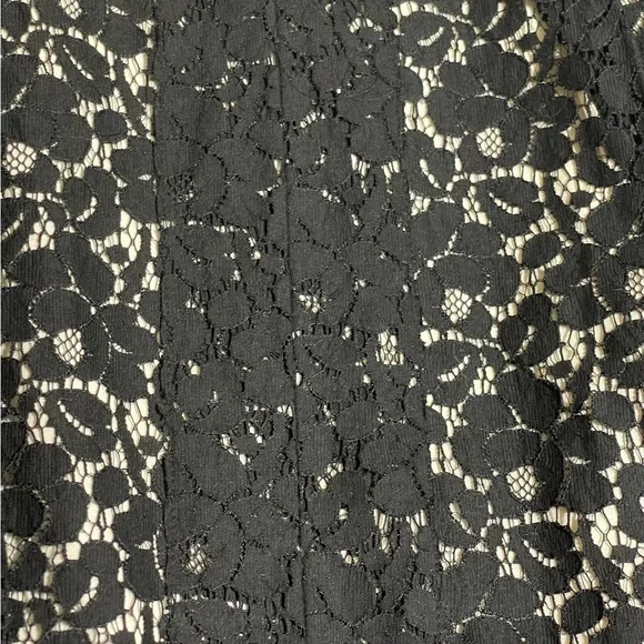 TALBOTS ELEGANT BLACK LACE A LINE SKIRT SZ 4 - Picture 4 of 10
